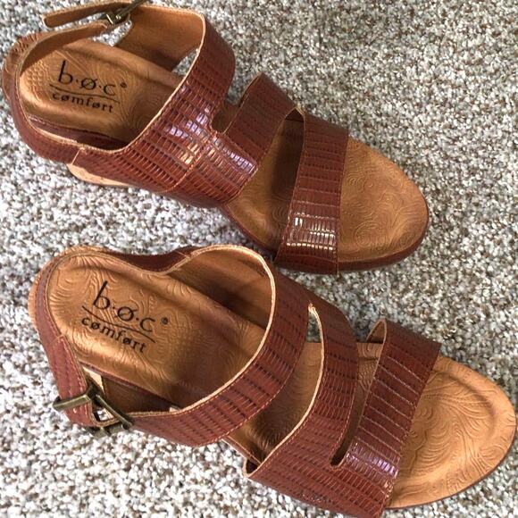 BOC Born Comfort Cork Wedge Sandals sz 10M - Picture 3 of 16